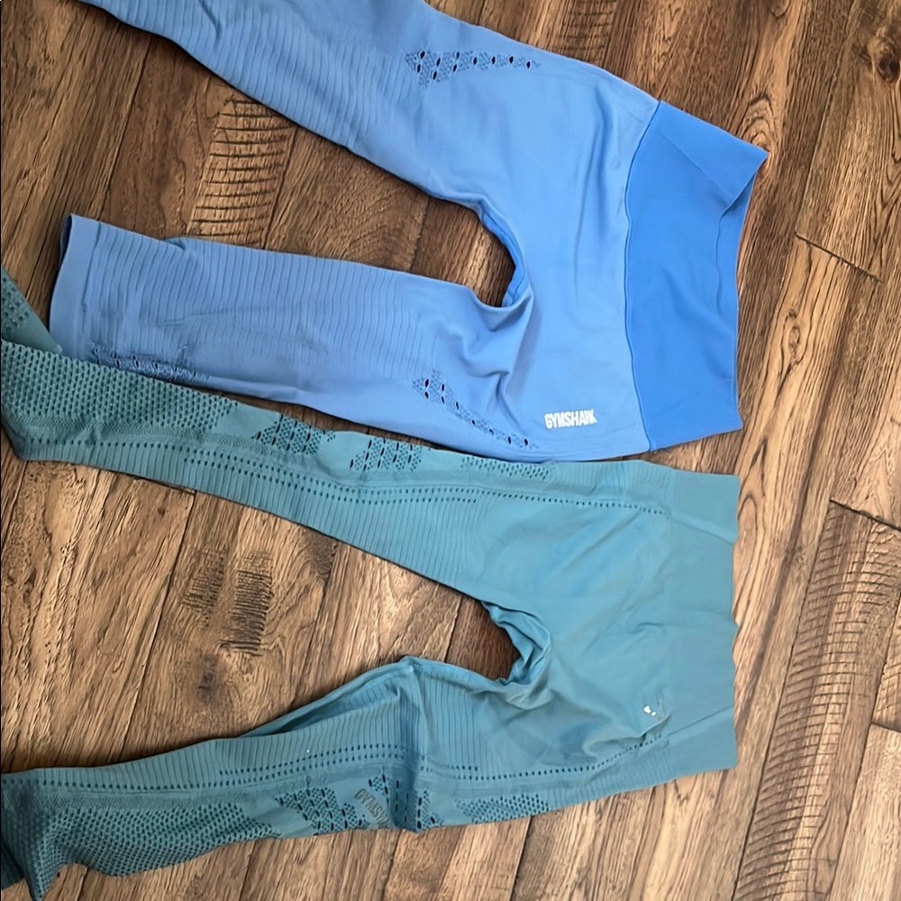 Gymshark Blue and Green Leggings for Active Lifestyle
